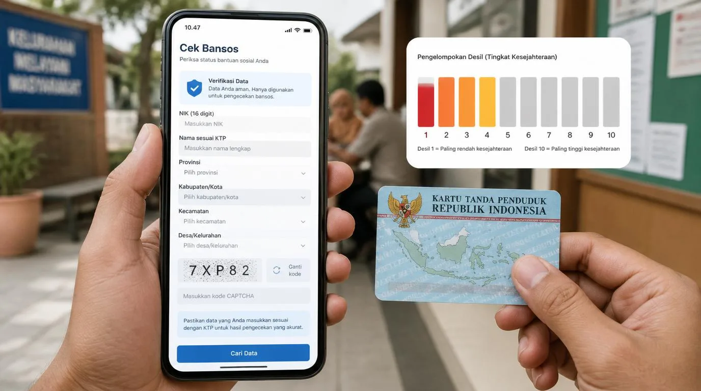 Cara Cek Desil Bansos 2026 Lewat HP: Panduan DTSEN, Sanggah Data, dan Subsidi
