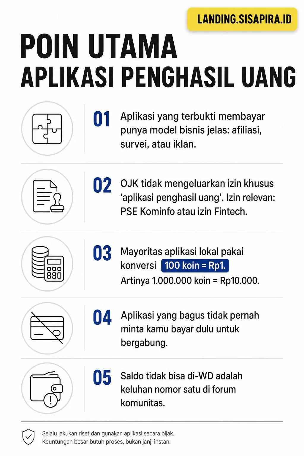 Poin Utama Aplikasi Penghasil Uang