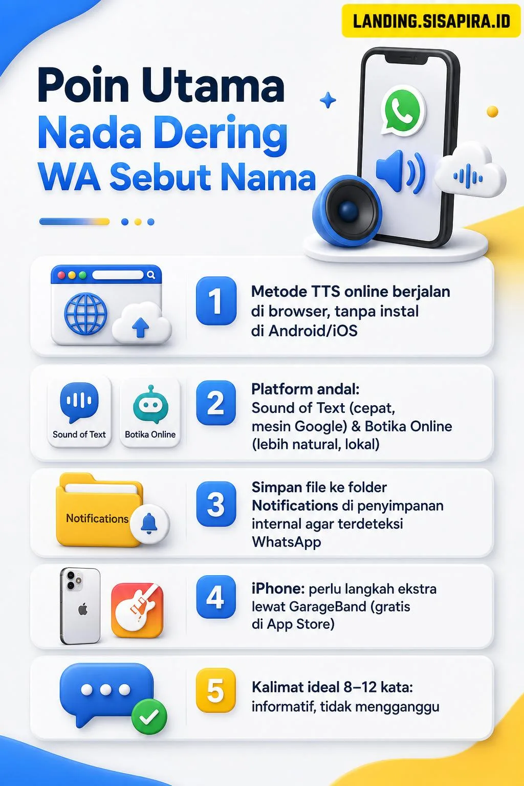 Poin Utama Nada Dering WA Sebut Nama