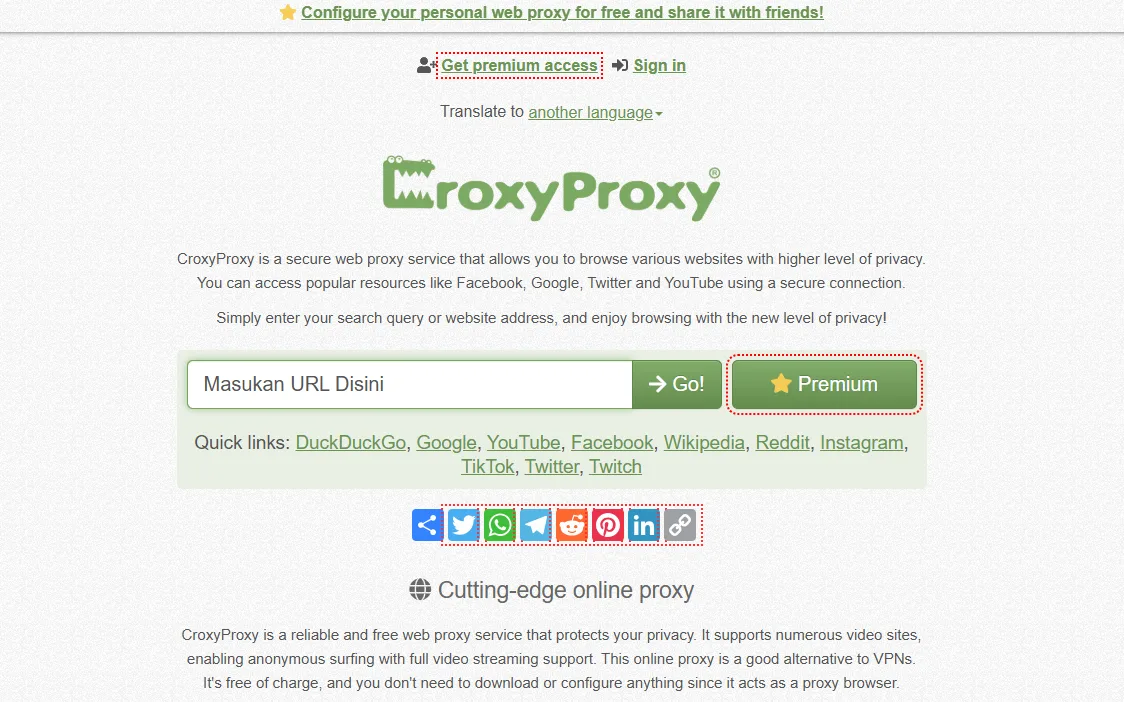 Cara Menggunakan CroxyProxy